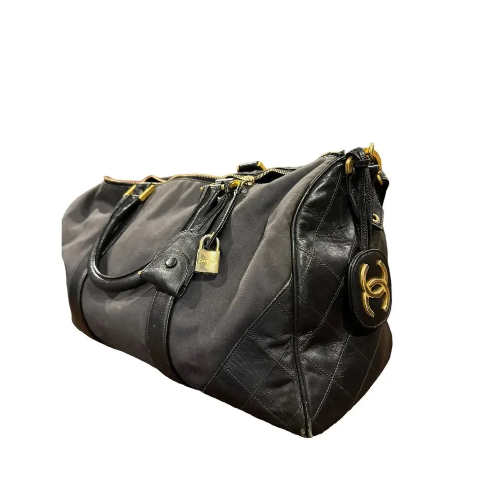 Chanel Vintage Leather + Nylon Duffel - Picture 7 of 8